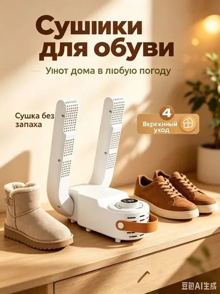 Электрическая сушилка для обуви, компактная