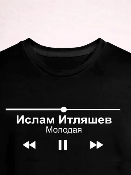 Футболка базовая из хлопка с принтом