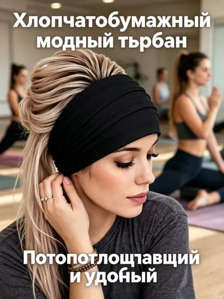 Повязка на голову спортивная, размер: Универсальный