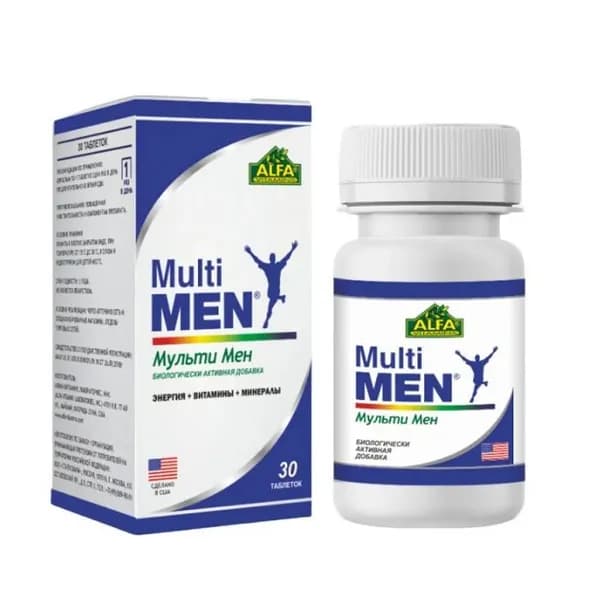 Multi-Men/Мульти Мен витаминно-минеральный комплекс для мужчин Alfa Vitaminsтаблетки 1230мг №30