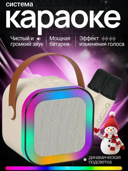 Караоке-система в комплекте с двумя микрофонами и динамиками / Детская караоке-система