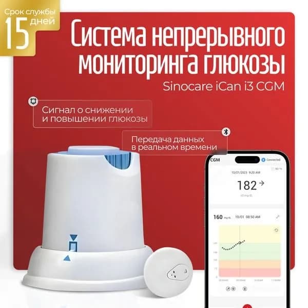 Система непрерывного мониторинга глюкозы iCan i3 CGM, 2ШТ