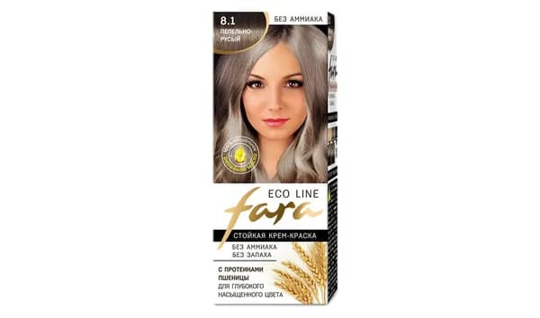 Fara Краска для волос "Eco Line", тон 8.1 пепельно-русый, 125 мл