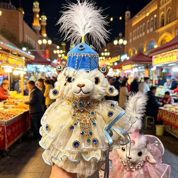 Коллекционные куклы Маленький ягненок из Синьцзяна, этнические мотивы