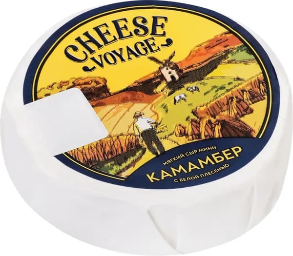 Сыр мягкий CHEESE VOYAGE Камамбер мини с белой плесенью 50 60%, без змж, 80г 2 шт.