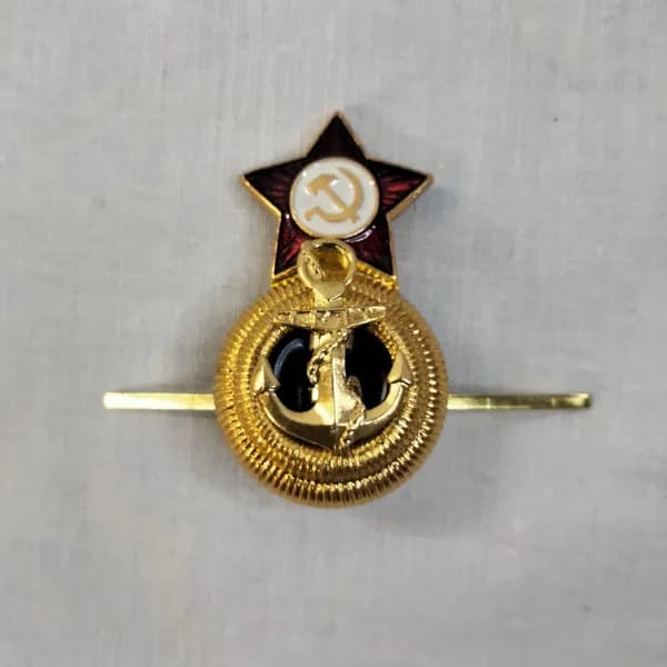 Кокарда ВМФ СССР адмиральская, 45х58 мм
