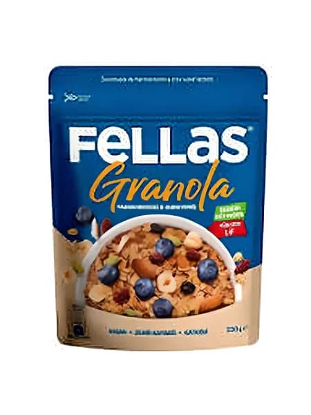Гранола Fellas с черникой и орехами (200 г) - Fellas Granola - Blueberry & Nuts (200 g)