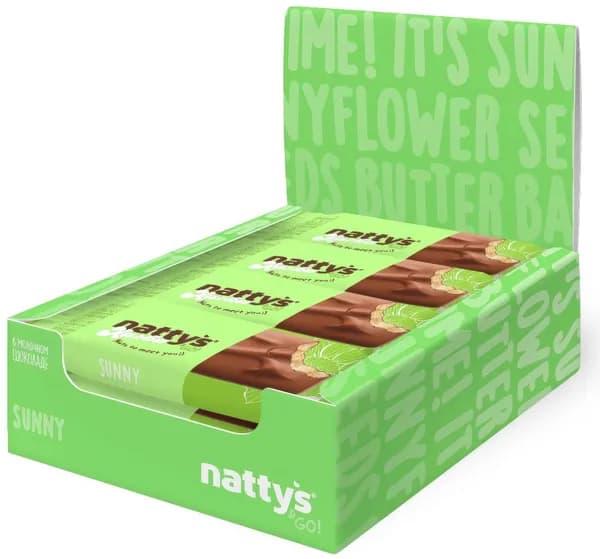 Батончик шоколадный Nattys&Go Sunny Халва, 45г x 12 шт