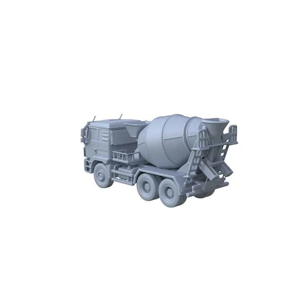 Сборная модель 1/350: 3D-печать бетономешалки, DIY декор для строительных макетных сцен