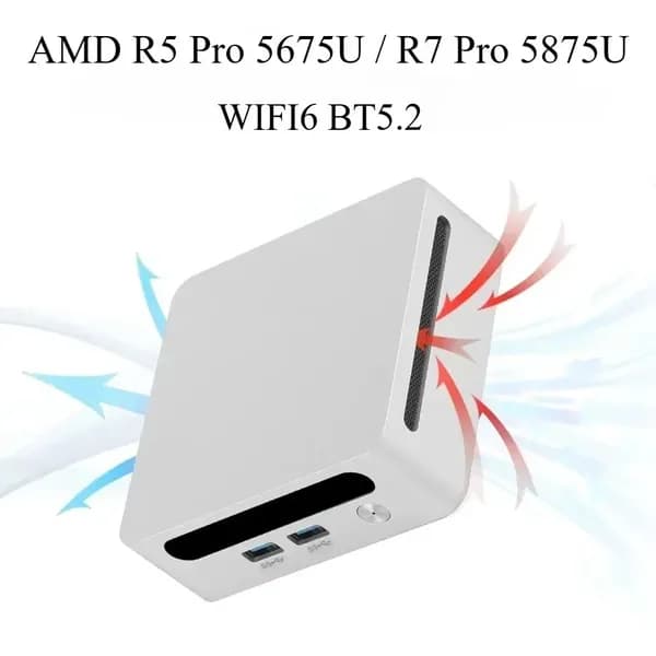 Мини-ПК R7 PRO 5875U (AMD Ryzen 7 PRO 5875U, RAM 16 ГБ, SSD 256 ГБ, AMD Radeon, Windows 11 Pro), SZBOX  R7 PRO 5875U DDR4+ 3200Mhz  16+256  NVME  Pcie 3.0, белый