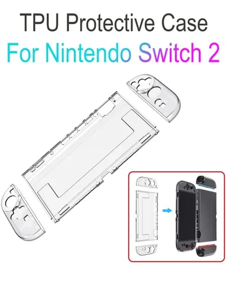 Полупрозрачный TPU Защита Чехол для игровой приставки Nintendo Switch2