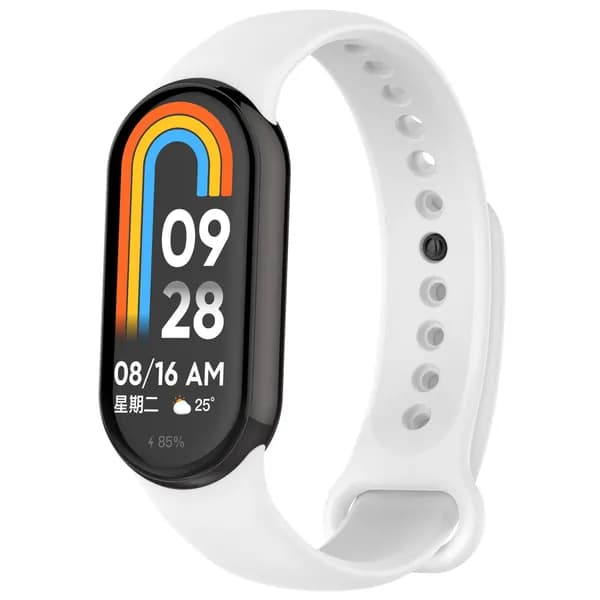 Ремешок силиконовый для xiaomi band 8/9 белый