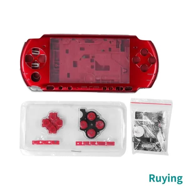 Высококачественный корпус для PSP-3000, красный, с комплектом