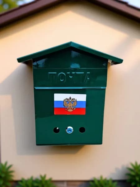 Почтовый ящик "Герб", домик уличный металлический.