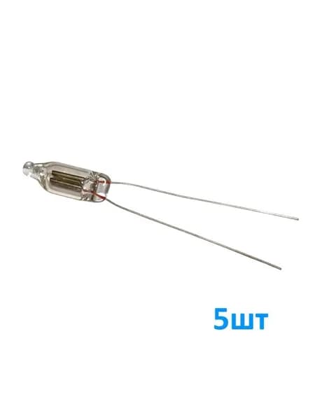 NE-2 5x13 5шт, Неоновая лампа индикаторная/сигнальная, 5x13мм, напряжение зажигания 55В, ток 0.35мА
