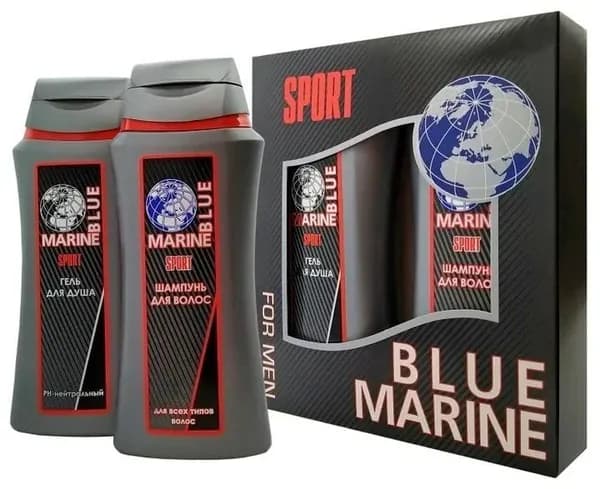 FESTIVA Подарочный набор Men's planet, Blue Marine Sport: Шампунь, 250 мл + Гель для душа, 250 мл