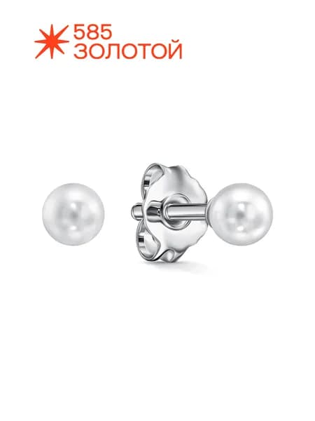 Серьги серебряные женские 925 с жемчугом
