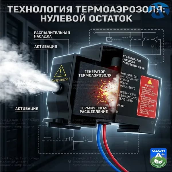 Компактный огнетушитель аэрозольный для авто, квартиры и гаража, мгновенная защита, не требует обслуживания