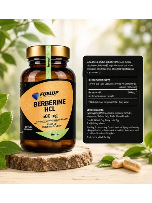 Берберин HCL 500 мг 60 капсул — Berberine HCL