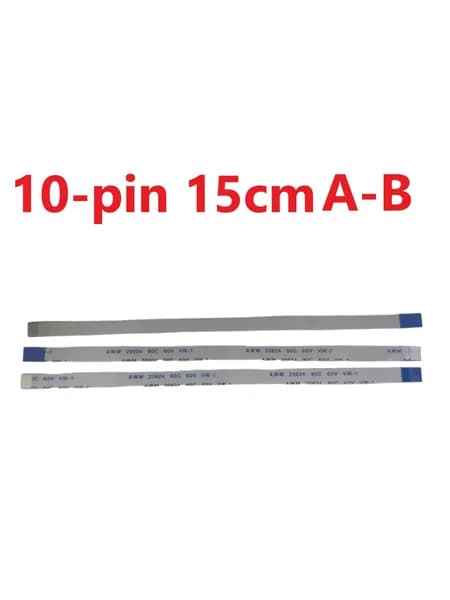Шлейф FFC 10-pin Шаг 0.5mm Длина 15cm Обратный A-B AWM 20624 80C 60V VW-1