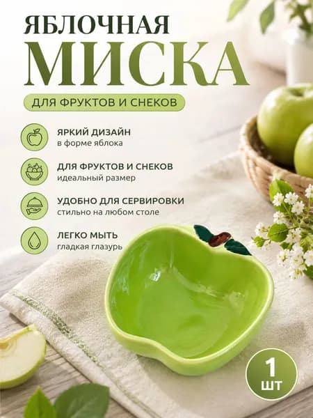 Тарелка десертная 1 шт темно-зеленый