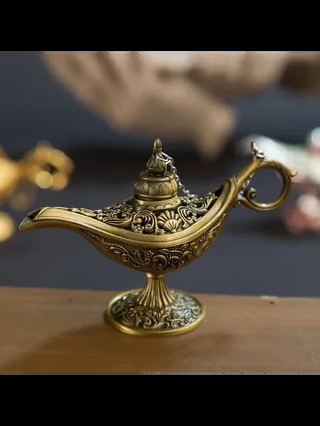 Декоративная лампа Аладдин винтаж, медь, для интерьера