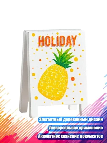 Многофункциональный настольный органайзер, деревянная подставка для заметок и фото, - Type 4