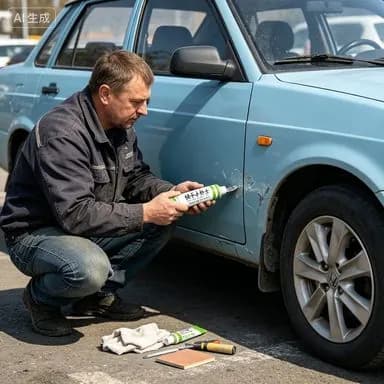 Автошпатлевка, цвет: белый, 20 мл, 1 шт.