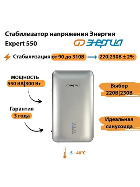 Инверторный стабилизатор напряжения Энергия Expert 550 220В