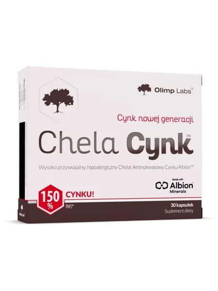 Olimp Labs Chela-Zinc, Цинк, 30 капсул, для зубов и костей, для кожи, волос и ногтей, для иммунитета взрослым, повышение тестостерона у мужчин
