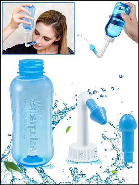 Бутылка для мытья носа взрослых детей,300 мл,Ирригатор для носа Waterpulse Nasal