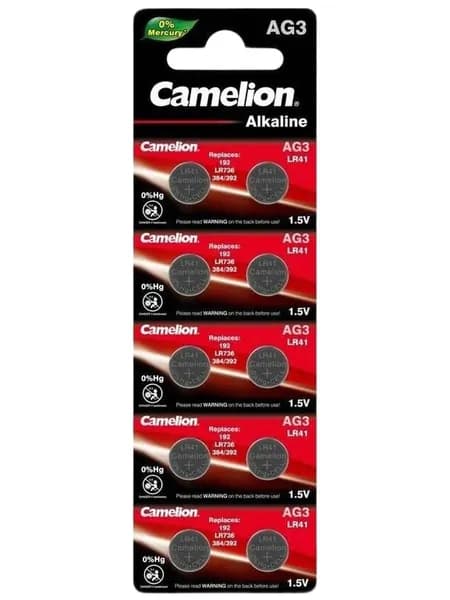 Батарейка 10шт. Camelion AG3 G3 G03 LR736 LR41 92A 192 392A BL10 12811