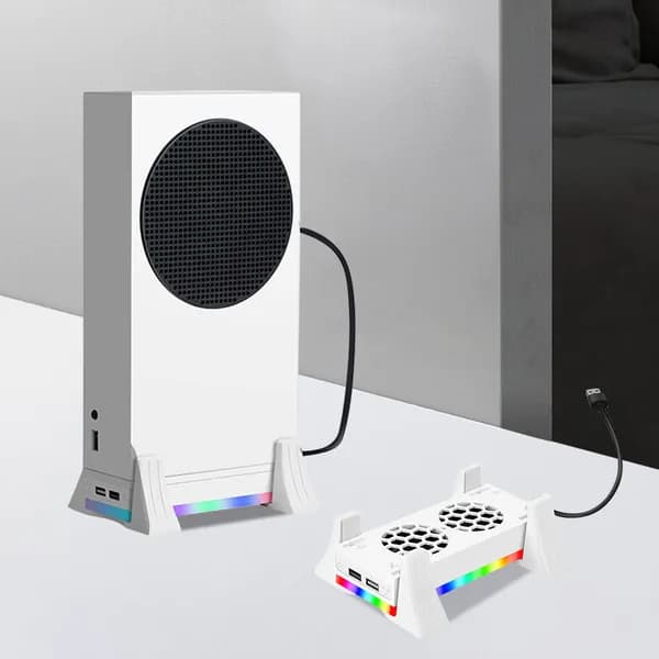 Охлаждающая подставка для Xbox Series S с тремя режимами вентилятора и семью режимами RGB-подсветки