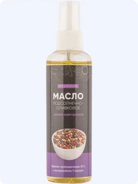 Масло подсолнечное оливковое Маслопродукт перец микс, 100 мл