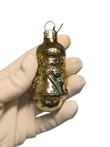 Советская винтажная елочная игрушка, Мальчик в шубе. Сделано в СССР.