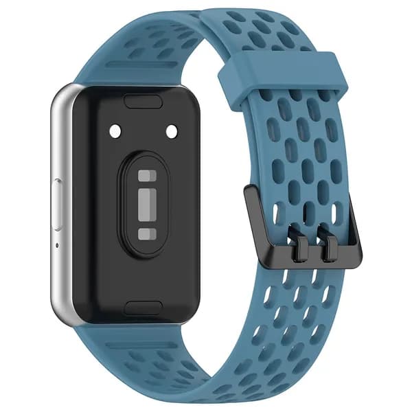 Силиконовый ремешок для Samsung Galaxy Fit3 SM-R390 с двойной металлической пряжкой и перфорацией