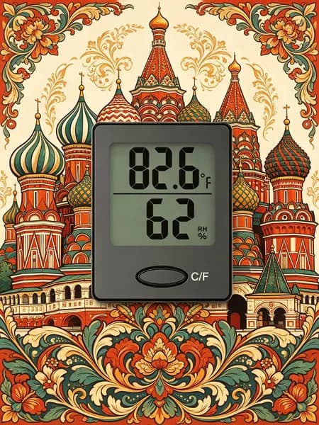 GJX Температурный датчик с большим экраном, термометр с высокой точностью измерений, мгновенное считывание, черный