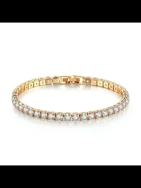 Иридированные браслеты Iced Out 4 мм с кристаллами кубическо
