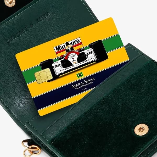 Ayrton Senna Айртон Сенна Исполнитель Наклейка для банковской карты