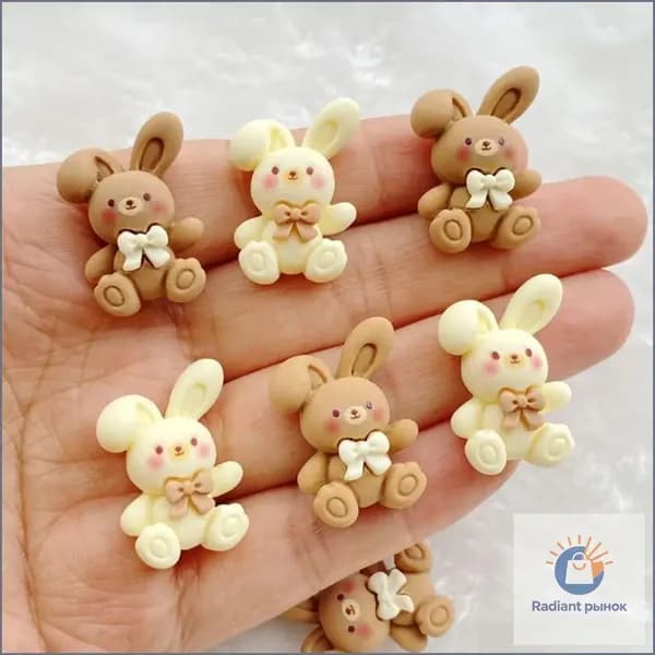 10PCS Кролик и медвежья смола DIY Ювелирные украшения