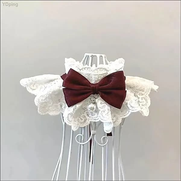 КРУЖЕВНОЙ ВОРОТНИК с бантом для собак и кошек, XS,
