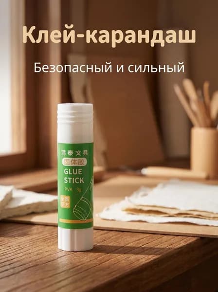 Клей канцелярский Карандашдля ткани, для пазлов 1 шт., 32 мл./ 9 г.