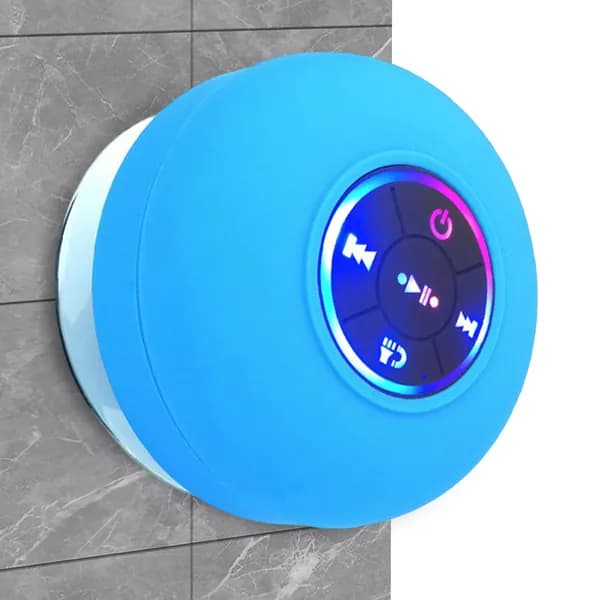 Портативная Bluetooth-колонка с присоской, водонепроницаемая, со светодиодной подсветкой