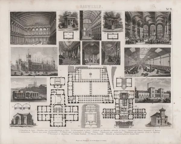 1870-е гг. Городская архитектура Франции и Германии. Антикварная гравюра