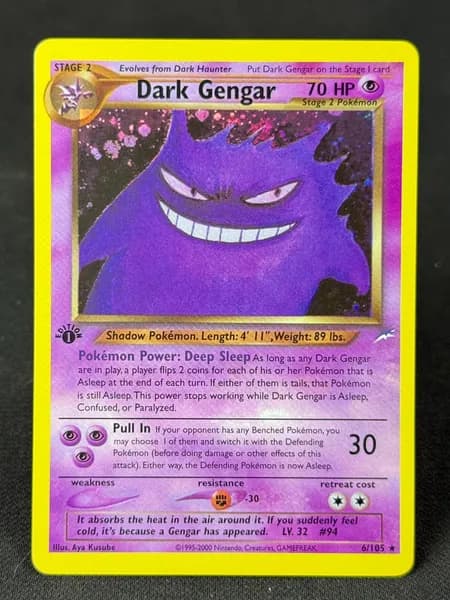 Портативные карты PKM S Настройка и прокси высококачественной фольги Dark Gengar#6/105