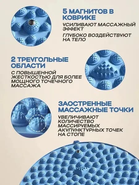 Ортопедический массажный коврик для ног и стоп 35 см
