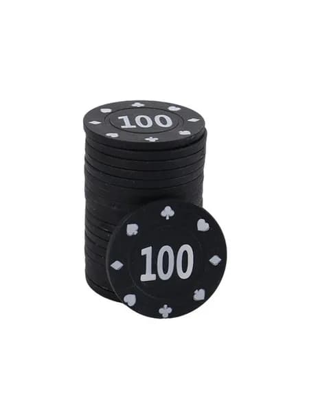 Набор фишек - 100 штук номиналом 100 в коробке
