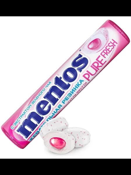 Резинка жевательная Mentos Pure Fresh Тутти-Фрутти, 15.5 г
