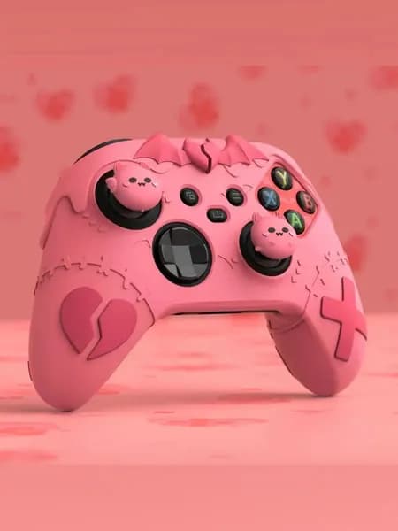 Готический силиконовый чехол для геймпада Xbox Series X/S, персиково-розовый