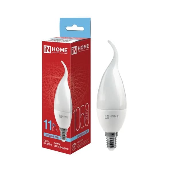 Лампа светодиодная LED-СВЕЧА НА ВЕТРУ-VC 11Вт 230В Е14 6500К 1050Лм IN HOME 4690612030494